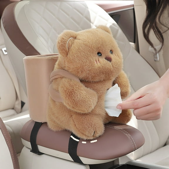 Trash Can Outdoor Car Trash Can Armrest Box Paper Box Trash Can Car Interior Decoration Supplies Multifunctional Car Tissue Box