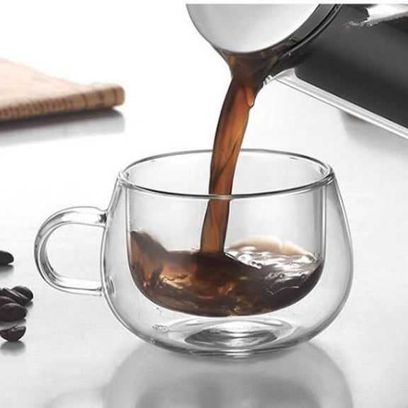 50% off Clearance! Cups Transparent Insulation Double Glass Coffee Cup