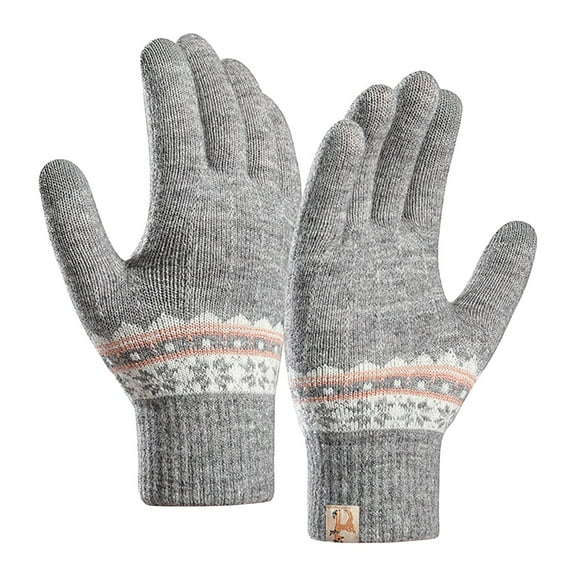 50% off Clearance Gloves Mittens for Women Knit Gloves for Women Warm Winter Double Jacquard Screen Gloves Warm Hand Socks