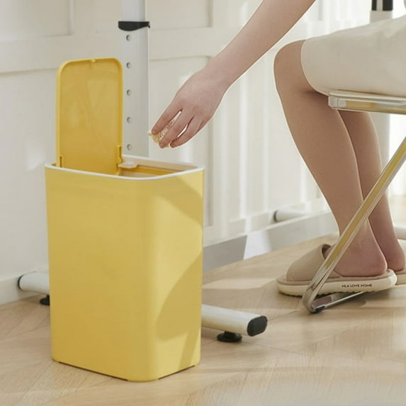 50% off Clearance!Household Push Type Trash Can For Living Room Kitchen And Bathroom With Lid And Deodorant Trash Can