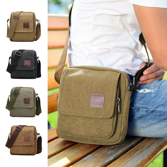 InsCrazy Crossbody Bags for Men Chest Shoulder Crossbody Rucksacks Canvas Chest Bag for Travel Outdoor Sports