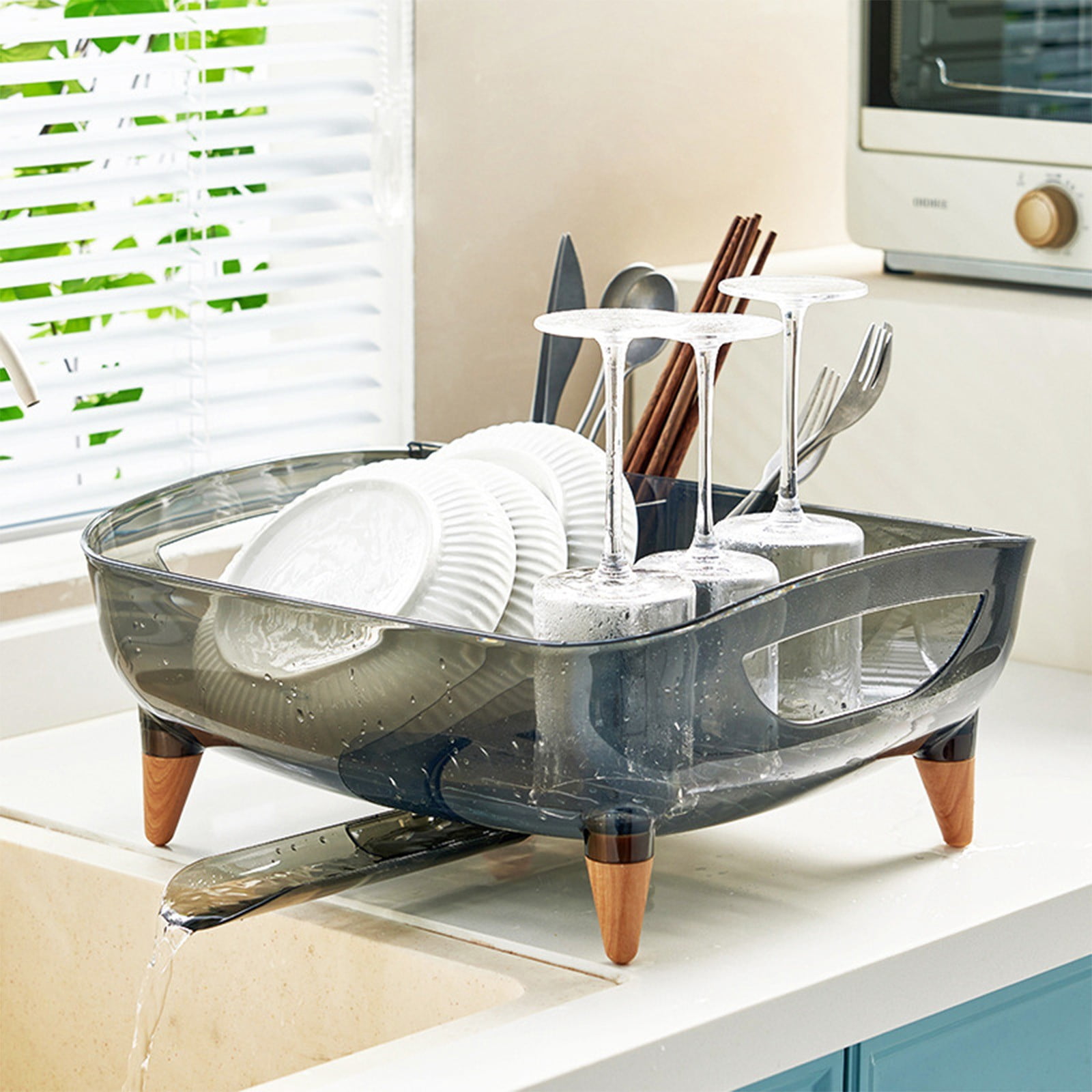 50% off Clearance! Kitchen Dish Rack Shelf Draining Bowl Rack ...