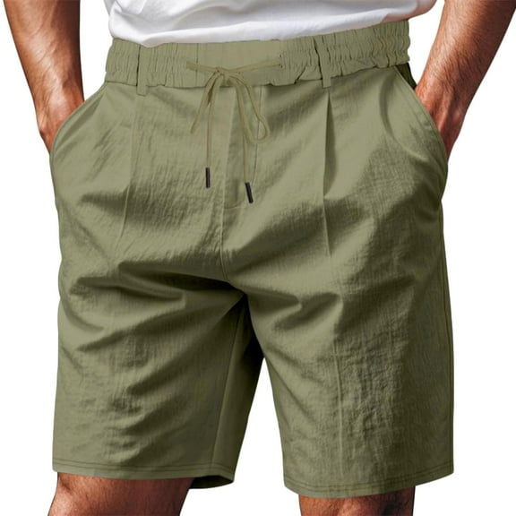50% off Clearance! Mens Shorts, Casual Gym Shorts for Men, ZHUGeLI Men Fashion Casual Solid Drawstring Elastic with Pockets Shorts