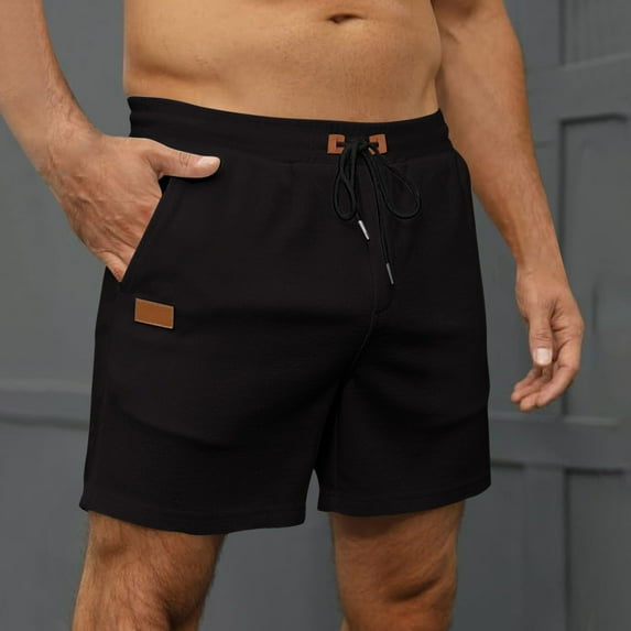 50% off Clearance! Mens Shorts, Casual Gym Shorts for Men, ZHUGeLI Men Solid Color Fashion Elastic Drawstring Pockets Exercise Casual Shorts Pants