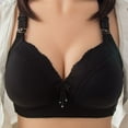 thumbnail image 1 of Plus Size Sports Bras for Women Wireless Fashion Lace Embroidered Glossy Comfortable Breathable Bra Underwear No Rims, 1 of 4