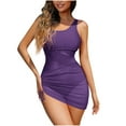 thumbnail image 1 of 50% off Clearance!Summer Fashion Plus Size One Piece Swimsuit Women Solid Color With Chest Cushion And No Steel Support Sexy Backless Strap, 1 of 4