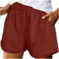 thumbnail image 1 of 50% off Clearance!Summer Fashion Plus Size Shorts for Women Solid Color Button Pocket, 1 of 8