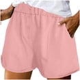 thumbnail image 1 of 50% off Clearance!Summer Fashion Plus Size Shorts for Women Solid Color Button Pocket, 1 of 8
