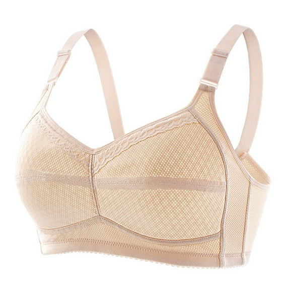 50% off Clearance!Summer Fashion Plus Size Sports Bras for Women Solid Color Thin Style Ventilate Back Buckle Without Steel Rim