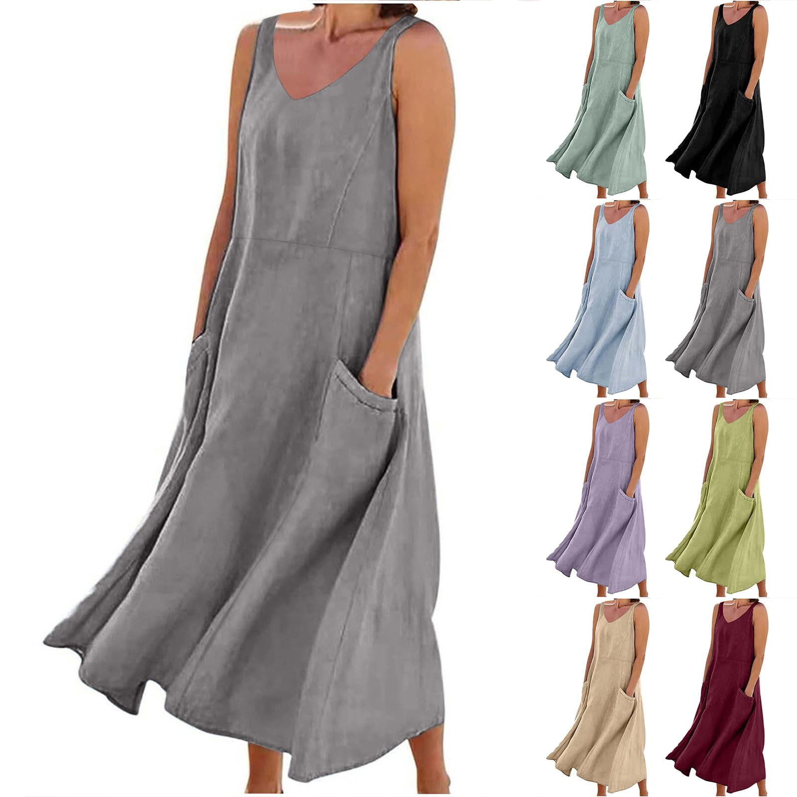 plus size cotton dress pockets under $50 AVAILABLE IN 2 COLOURS  PRICE- *825/- FREE SHIPPING* Fabric- * Cotton Slub* Style- *Midi Dress*  Work - *Solid* length- *44+  approx* size - *Sizes Available: 3XL-46 | 4XL-48 | 5XL-50 | 6XL-52