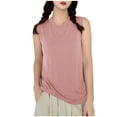 thumbnail image 1 of Summer Fashion Plus Size Tank Top for Women Casual Solid Color Sleeveless Round-Neck Home Bottom, 1 of 3