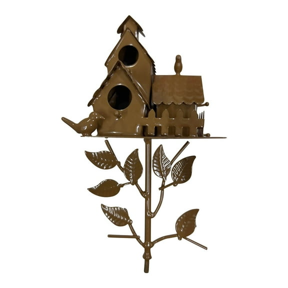 50% off,Metal Bird House With Poles Outdoor Metal Bird House Stake Bird House For Patio Backyard Patio Outdoor Garden Decoration