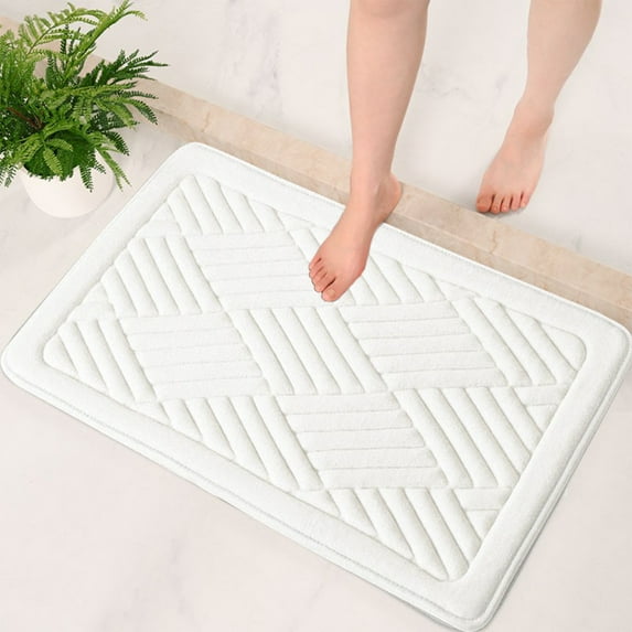 50% off Rugs Ultra Absorbent Non-Slip Memory Foam Machine Washable Soft Velvet Bath Mats Easier To Dry For Bathroom Floor, Bathroom Rugs