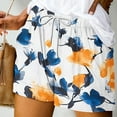 thumbnail image 1 of Up to 50% off! Titcea Women's Shorts Elastic Waist Wide Leg Drawstring Fashion Print Casual Shorts with Pockets Loose Comfort Hawaiian Beach Vacation Summer Shorts, Gifts for Mom/Her, 1 of 5