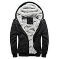 thumbnail image 1 of 50 off Azrian Mens Hoodie Winter Warm Fleece Zipper Sweater Jacket Outwear Coat Black Xl, 1 of 4