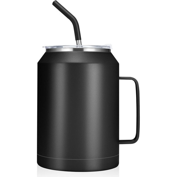 50 oz Mug Tumbler - Stainless Steel Vacuum Insulated Mug with Handle,Lid and Straw,Keeps Drinks Cold up to 36 Hours - -Proof , Dishwasher Safe