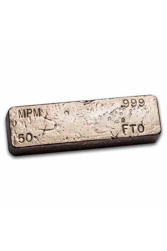 50 oz Silver Bar - Vintage Monarch Precious Metals (MPM)