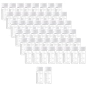 50 pack of 10ml Clear Glass Bottles Storage Container Sample Cosmetic Herb Spice Specimen Vials with White Phenolic Screw on Caps