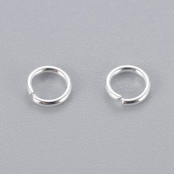 50 pc 304 Stainless Steel Jump Rings Open Jump Rings Silver Color Plated 20 Gauge 5x0.8mm Inner Diameter: 3.5mm