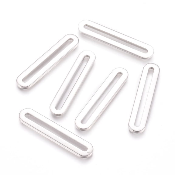 50 pc Brass Linking Rings Long-Lasting Plated Oval Real Platinum Plated 29.5x6.5x1.2mm Inner Diameter: 25.5x2mm