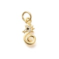 thumbnail image 1 of 50 pc Brass Micro Pave Clear Cubic Zirconia Charms Sea Horse Charms Rack Plating Lead Free & Cadmium Free Real 18K Gold Plated 12.5x6x2mm, 1 of 3