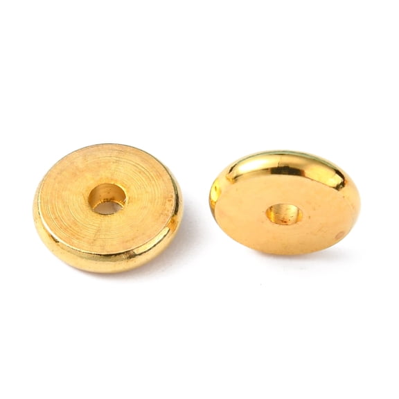 50 pc Brass Spacer Beads Disc Disk Beads Golden 8x1.5mm Hole: 1.5mm