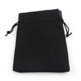 thumbnail image 1 of 50 pc Burlap Packing Pouches Drawstring Bags Black 9x7cm, 1 of 3