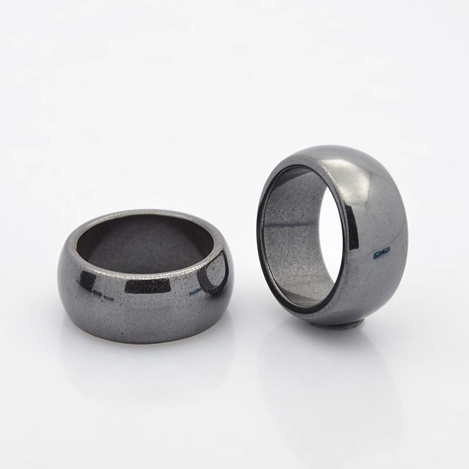 50 pc Magnetic Hematite Finger Rings Black 18mm - Walmart.com