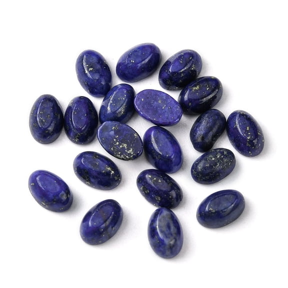 50 pc Natural Lazuli Cabochons Oval 6x4x2~2.5mm