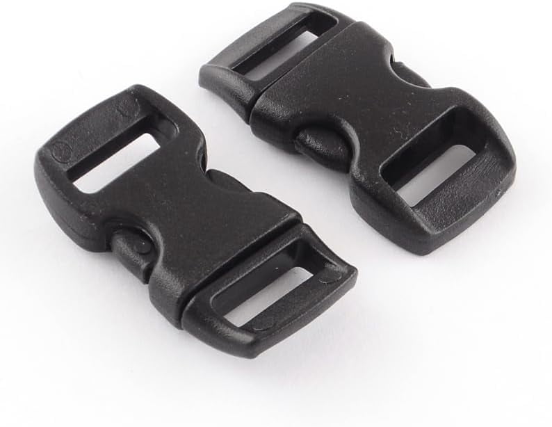 Pc Buckles 50 pc POM Plastic Side Release Buckles Survival Bracelet Clasps Black ...