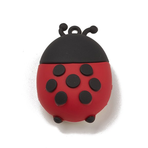 50 pc PVC Plastic Cartoon Pendants Insect style Ladybug 48.5x33x19.5mm Hole: 3mm