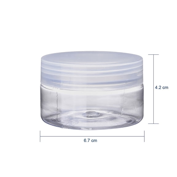 50 pc Plastic Beads Containers Column Clear 4.2x6.7cm Capacity: 80ml(2.7 fl. oz)