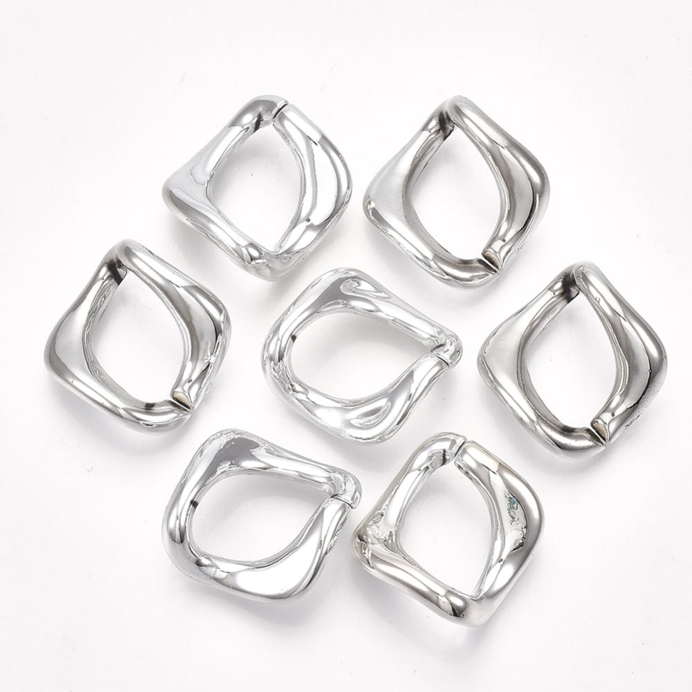 50 pc Plastic Linking Rings Quick Link Connectors For Curb Chains ...