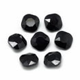 thumbnail image 1 of 50 pc Pointed Back Glass Rhinestone Cabochons Faceted Square Black 12x12x5mm, 1 of 2