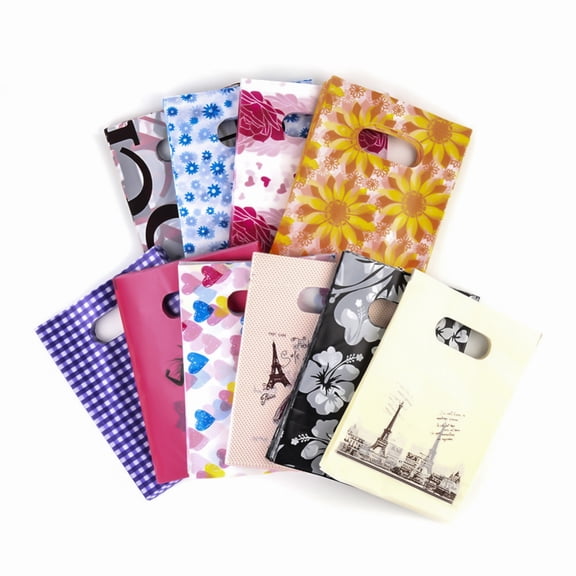 50 pc Printed Plastic Bags Rectangle Mixed color 30x20cm Unilateral Thickness: 0.035mm