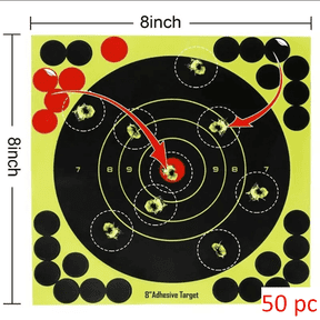 50 pc Reactive Splatter Shooting Targets Instant Feedback Self-Adhesive Range