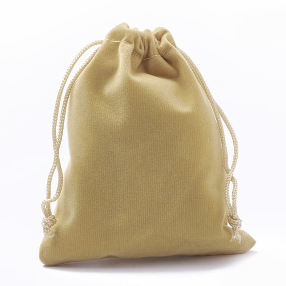 50 pc Rectangle Velvet Pouches Gift Bags Goldenrod 9x7cm