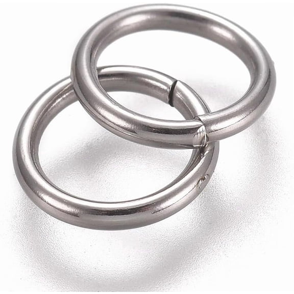 50 pc Resistant 304 Stainless Steel Soldered Closed Jump Rings Round Stainless Steel Color 18 Gauge 7x1mm Inner Diameter: 5.5mm handmade