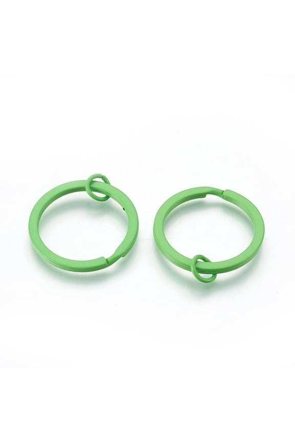 50 pc Spray Painted Iron Split Key Rings Keychain Clasp Findings Lead Free & Nickel Free Mixed color 30x2mm Inner Diameter: 24mm