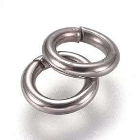 50 pc Tarnish Resistant 304 Stainless Steel Jump Rings Soldered Jump Rings Closed Jump Rings Stainless Steel color 18 Gauge 5x1mm Inner Diameter: 3mm