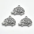 thumbnail image 1 of 50 pc Tibetan style Alloy Pendants Lead Free & Cadmium Free Hedgehog Antique Silver 14.5x19.5x3mm Hole: 1.8mm, 1 of 3