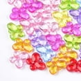 thumbnail image 1 of 50 pc Transparent Acrylic Pendants Faceted Butterfly Mixed color 21x27x6.5mm Hole: 3mm, 1 of 2