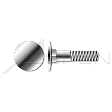 1/4-20 X 1-1/4" Carriage Bolts Screws, Stainless Steel 18-8 (304), Round Head, Square Neck, Fully Threaded, Black Finish, 25 PCS