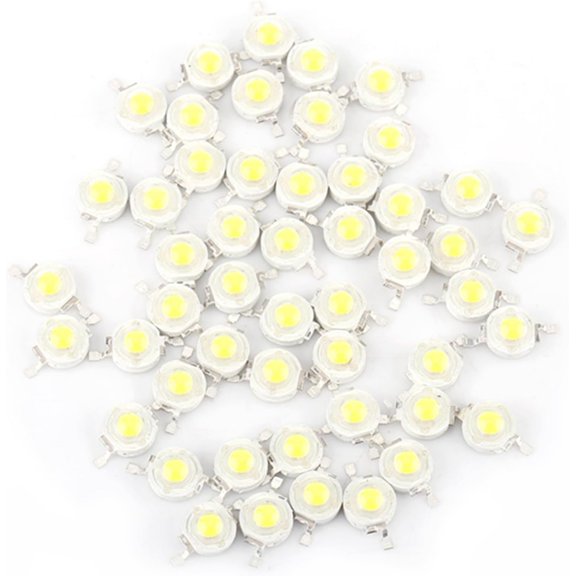 50 pcs 1 high power chip, micro LED beads, 6000-6500 diode LED beads for floodlight, spotlight, lighting