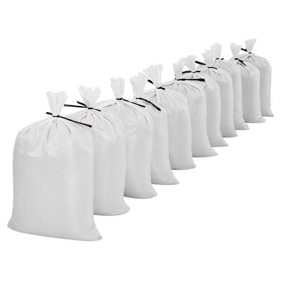 50 pcs 14"x26" heavy-duty sandbags, empty flood bags with lacing, 1600H UV resistant braided polypropylene, 50 lbs weight capacity