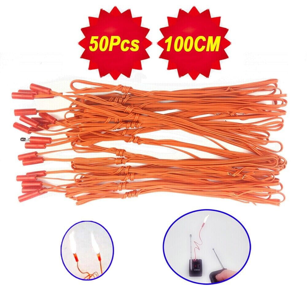 50 pcs 1M/ 100CM/ 39.37in Connecting Wire for Fireworks Firing System Igniter
