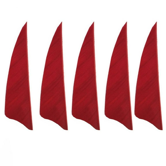 50 pcs 3" Real Feather Shield Vanes — 6 Colors for Archery Arrows