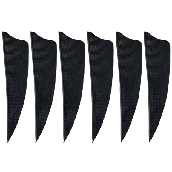 50 pcs 3" Real Feather Shield Vanes — 6 Colors for Archery Arrows