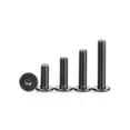 thumbnail image 1 of (50 pcs) 304 Black Stainless Steel Flat Head Inside Hex Screws M3x4mm., 1 of 3