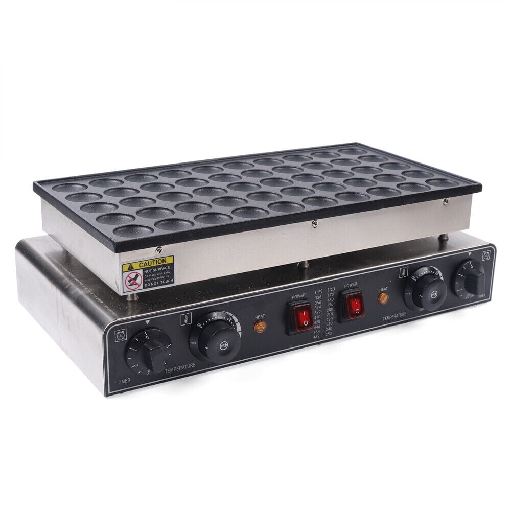 50 pcs Commercial Electric Mini Dutch Pancake Maker Waffle Baker Nonstick 110V